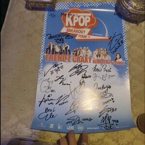 Signed poster Kpop breakout tour 2024